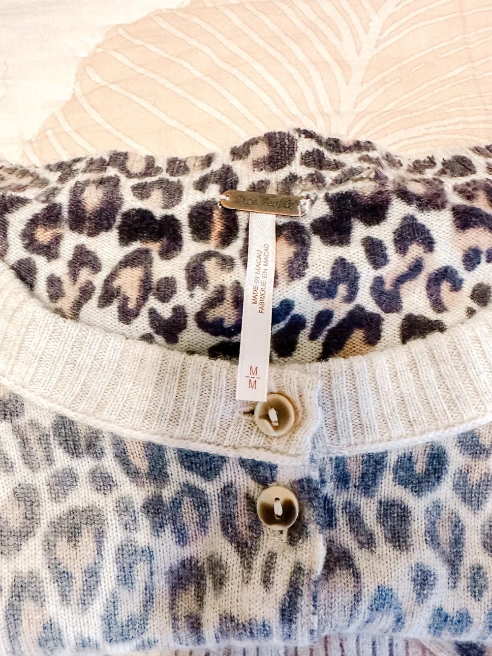 Free People Leopard Cardigan